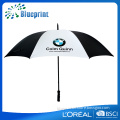 black and white customized logo metal frame golf umbrella